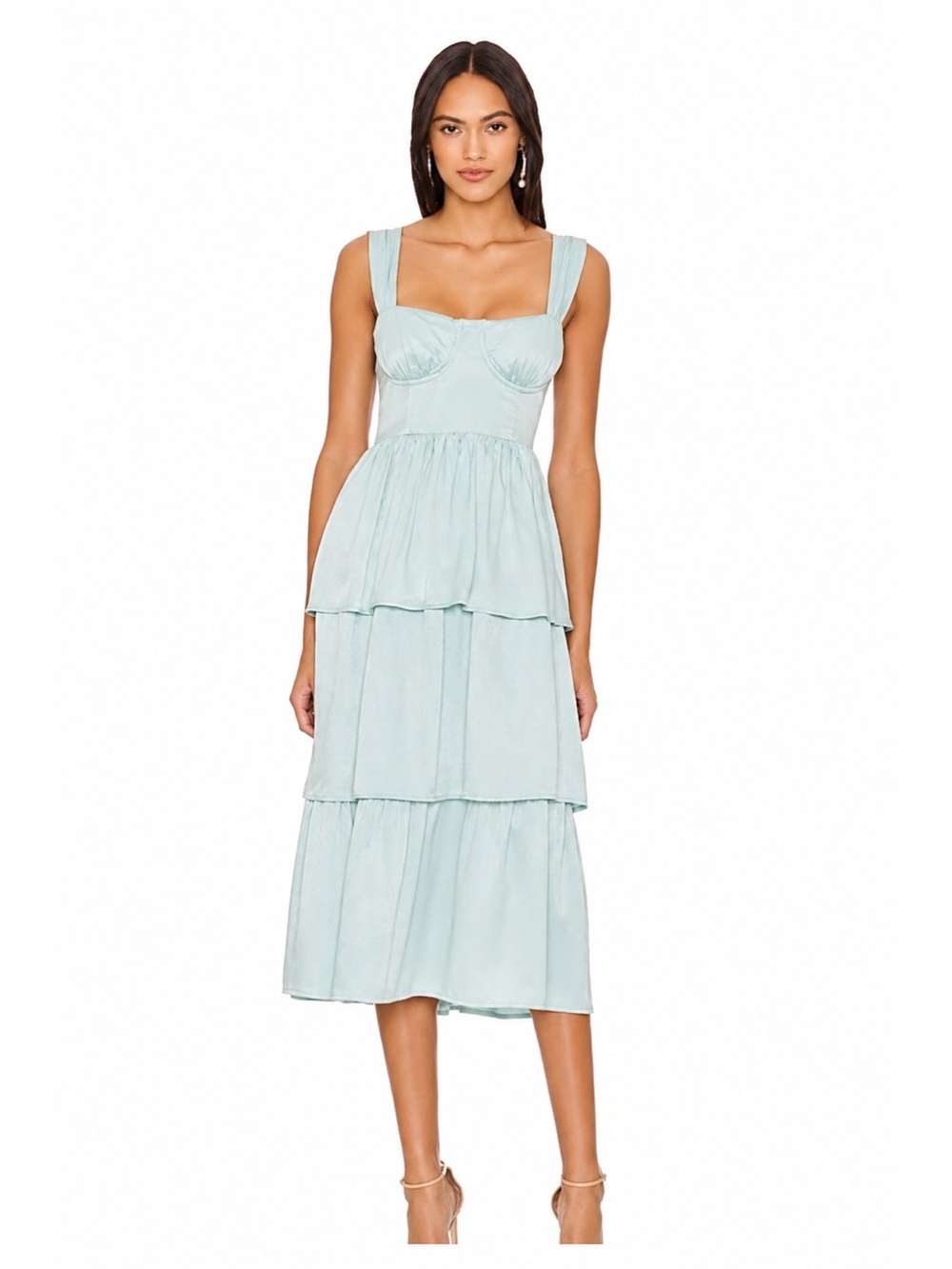 WeWoreWhat Corset Midi Dress Womens Size M